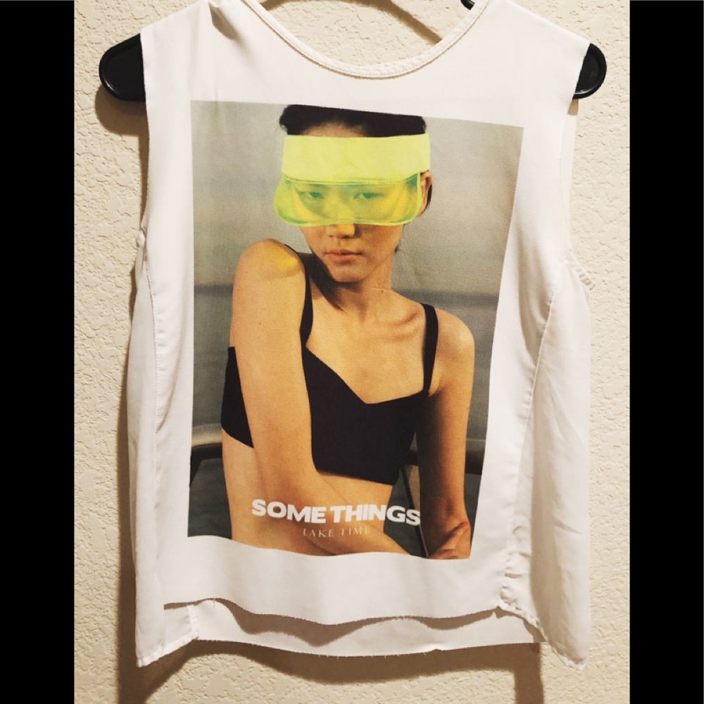 Zara Graphic Sleeveless Top | Size S